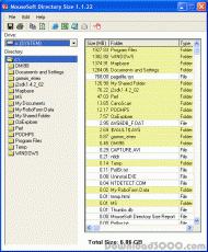 MouseSoft Directory Size screenshot